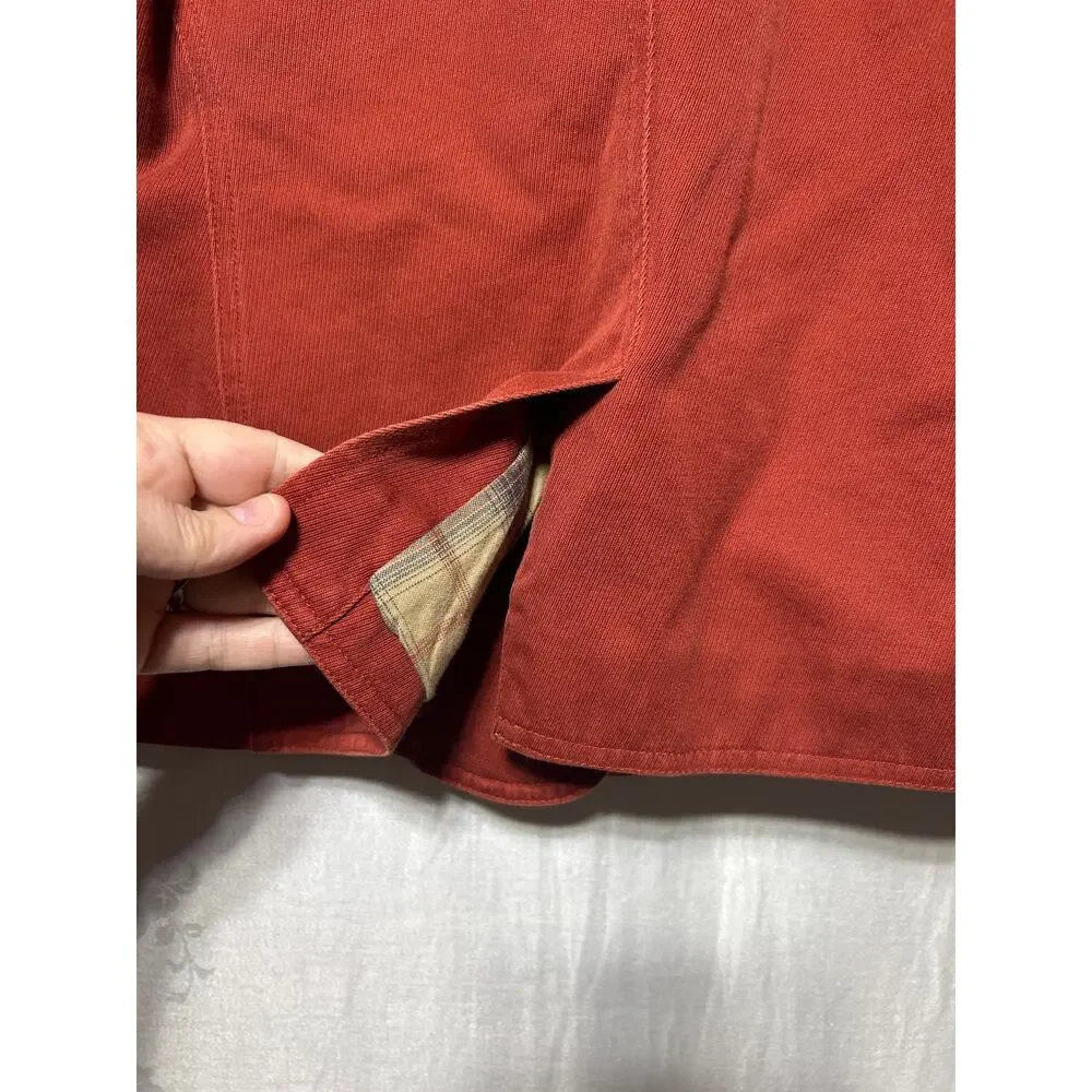 LL Bean Blazer XS PET Rust Corduroy Jacket Equestrian Western Lined Burnt Orange